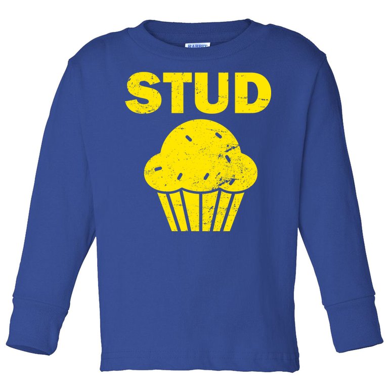 Stud Muffin Funny Retro Toddler Long Sleeve Shirt