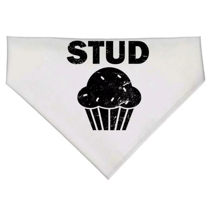 Stud Muffin Funny Retro USA-Made Doggie Bandana