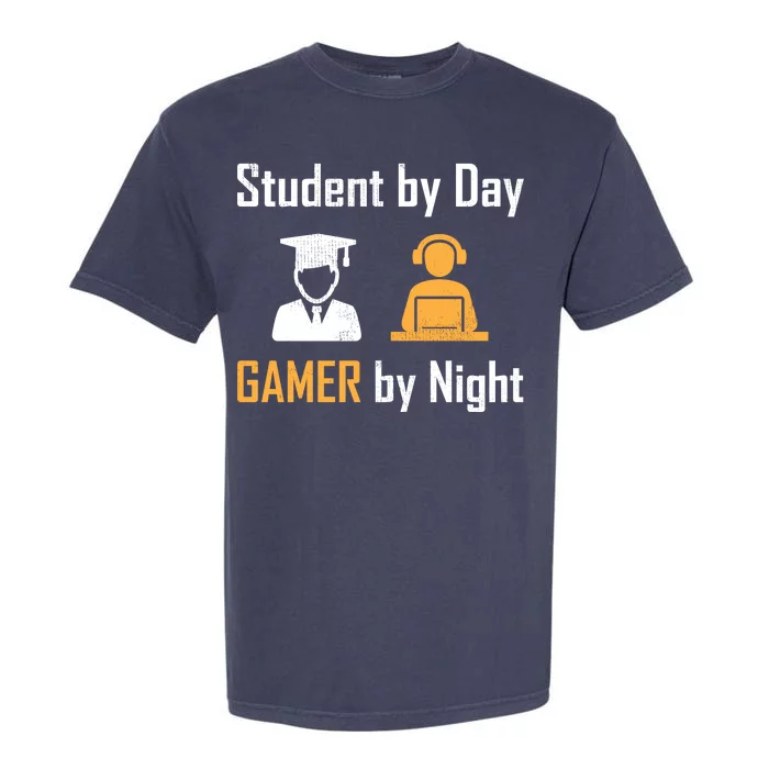 Student By Day Gamer By Night Garment-Dyed Heavyweight T-Shirt