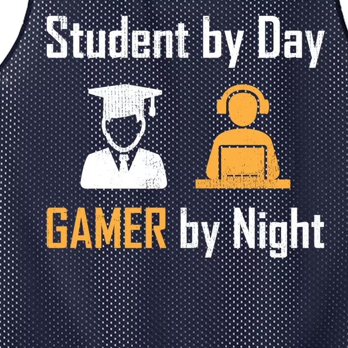 Student By Day Gamer By Night Mesh Reversible Basketball Jersey Tank