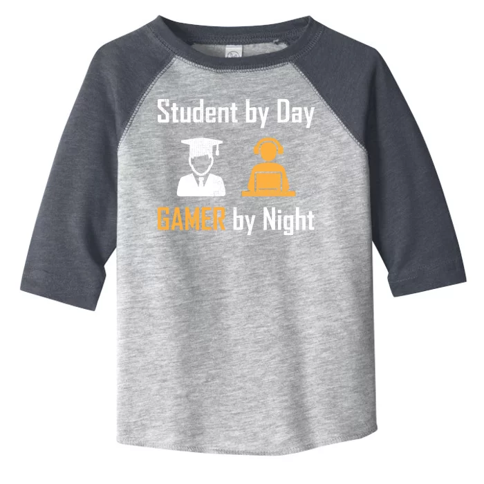 Student By Day Gamer By Night Toddler Fine Jersey T-Shirt