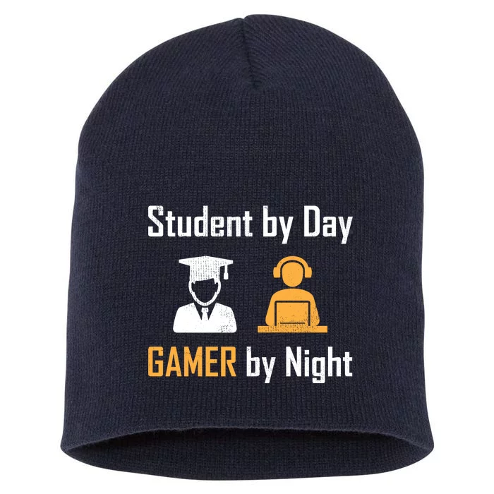 Student By Day Gamer By Night Short Acrylic Beanie