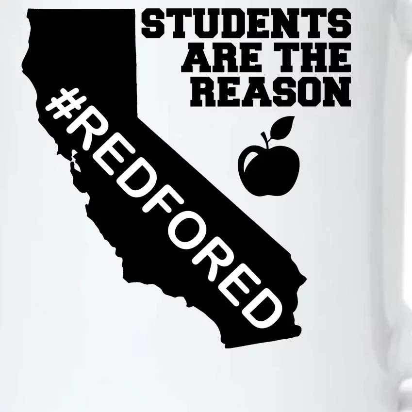 Students Are The Reason Red For Ed California Teacher Black Color Changing Mug