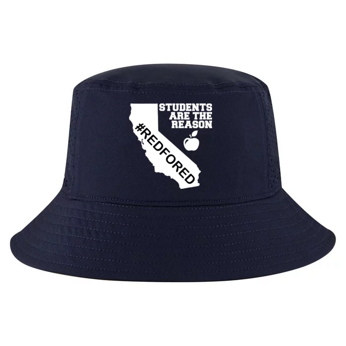 Students Are The Reason Red For Ed California Teacher Cool Comfort Performance Bucket Hat