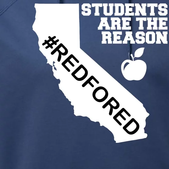 Students Are The Reason Red For Ed California Teacher Performance Fleece Hoodie