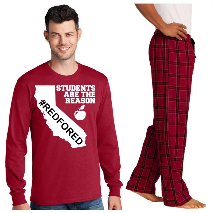 Students Are The Reason Red For Ed California Teacher Long Sleeve Pajama Set