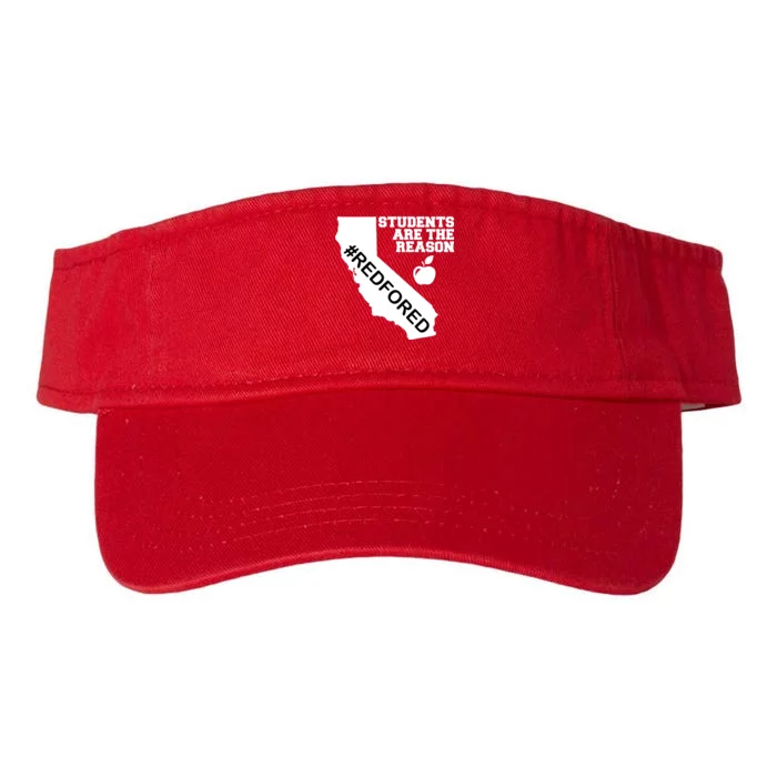 Students Are The Reason Red For Ed California Teacher Valucap Bio-Washed Visor