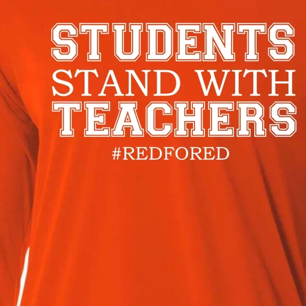 Students Stand With Teachers #RedForEd Cooling Performance Long Sleeve Crew