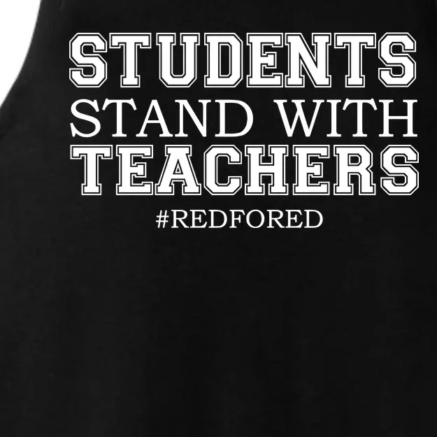 Students Stand With Teachers #RedForEd Ladies Tri-Blend Wicking Tank