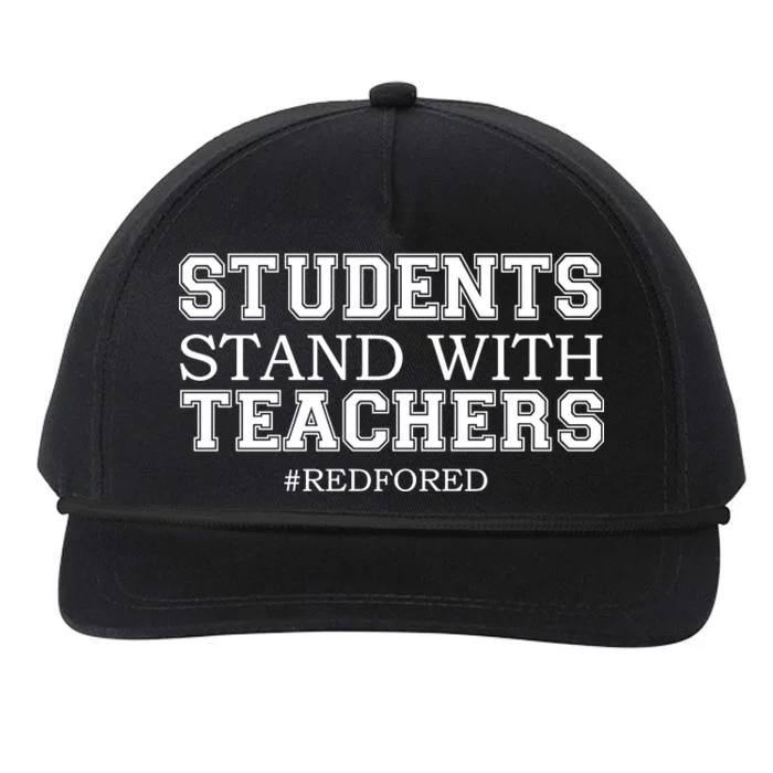 Students Stand With Teachers #RedForEd Snapback Five-Panel Rope Hat