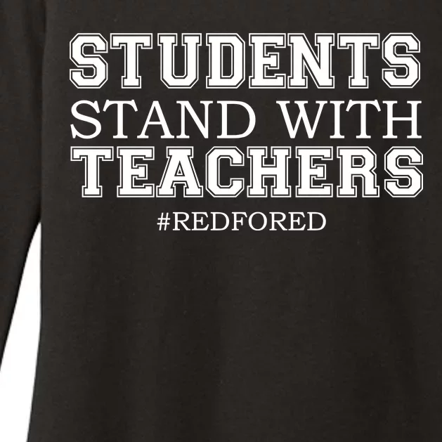 Students Stand With Teachers #RedForEd Womens CVC Long Sleeve Shirt