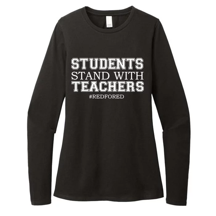 Students Stand With Teachers #RedForEd Womens CVC Long Sleeve Shirt