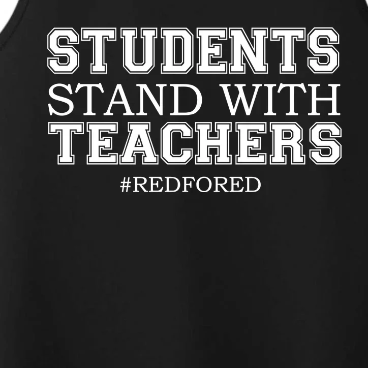 Students Stand With Teachers #RedForEd Performance Tank