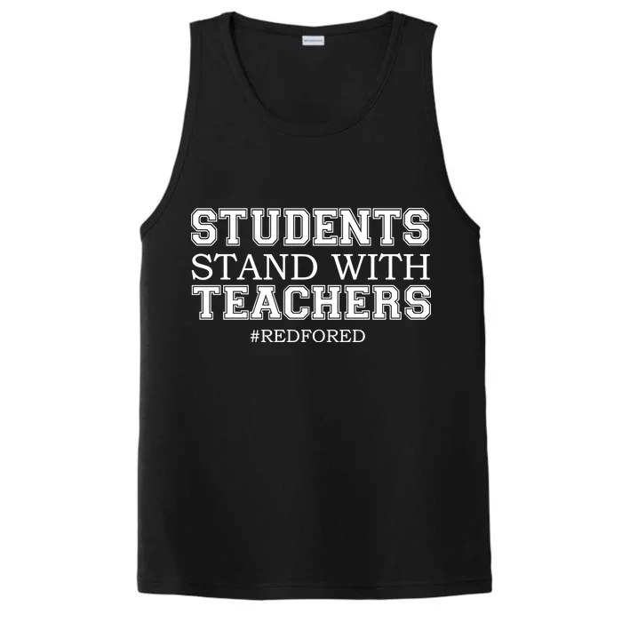 Students Stand With Teachers #RedForEd Performance Tank