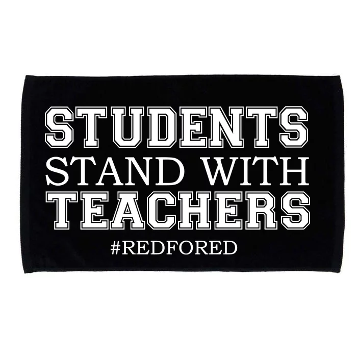 Students Stand With Teachers #RedForEd Microfiber Hand Towel