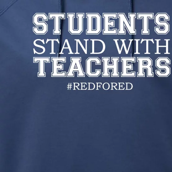 Students Stand With Teachers #RedForEd Performance Fleece Hoodie