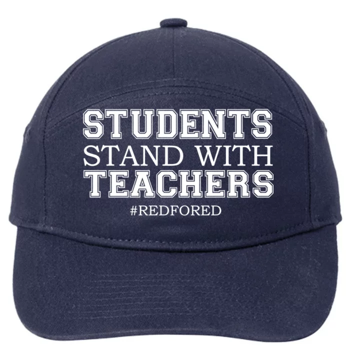 Students Stand With Teachers #RedForEd 7-Panel Snapback Hat