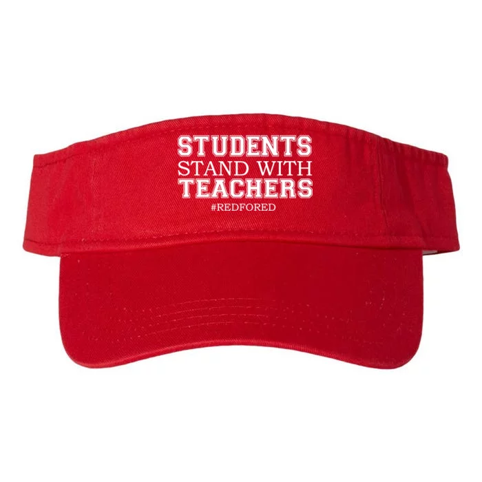 Students Stand With Teachers #RedForEd Valucap Bio-Washed Visor