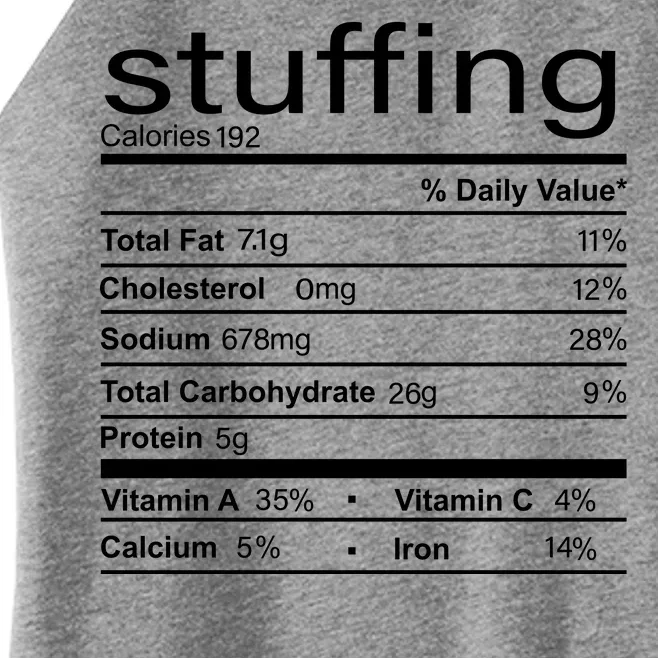 Stuffing Nutritional Facts Funny Thanksgiving Women’s Perfect Tri Rocker Tank