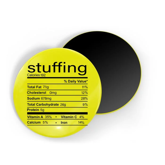 Stuffing Nutritional Facts Funny Thanksgiving Magnet