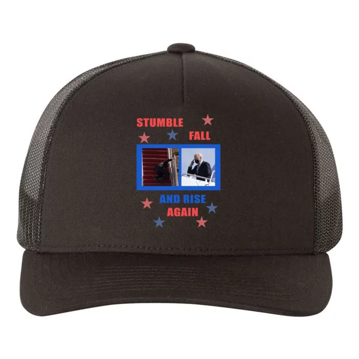 Stumble Fall And Rise Again Funny Biden Meme Yupoong Adult 5-Panel Trucker Hat