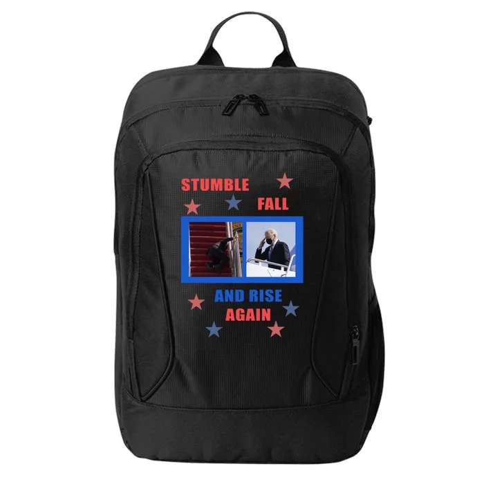 Stumble Fall And Rise Again Funny Biden Meme City Backpack