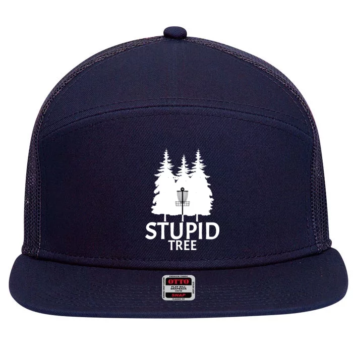 Stupid Tree Disc Golf 7 Panel Mesh Trucker Snapback Hat