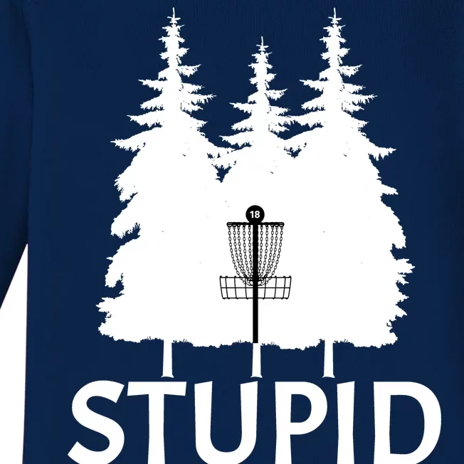 Stupid Tree Disc Golf Baby Long Sleeve Bodysuit