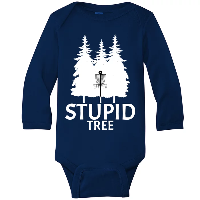 Stupid Tree Disc Golf Baby Long Sleeve Bodysuit