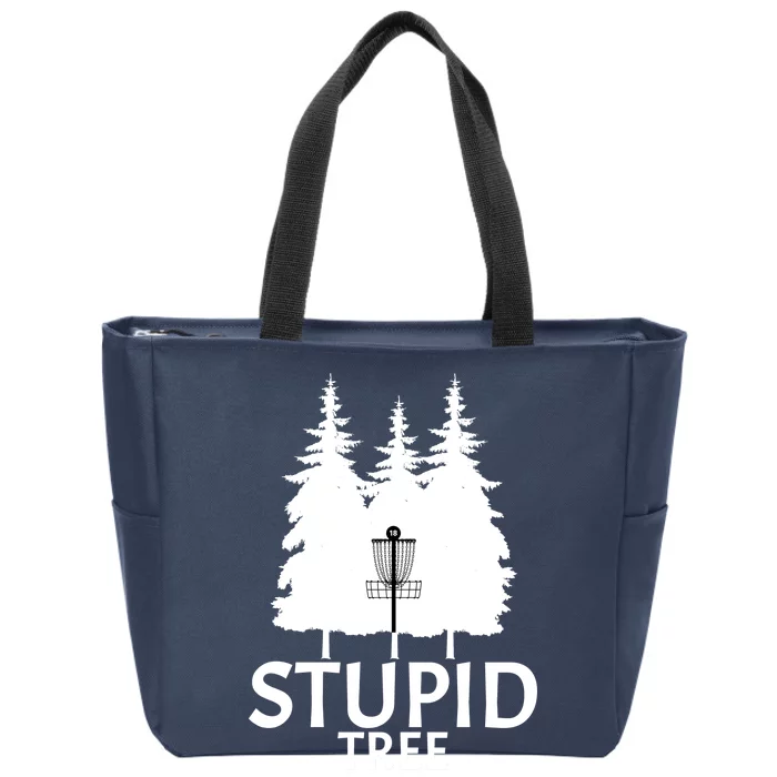 Stupid Tree Disc Golf Zip Tote Bag