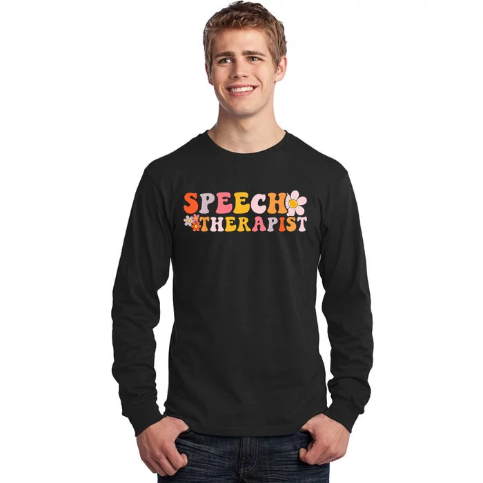 Speech Therapy Vintage Language Pathologist Speech Therapist Tall Long Sleeve T-Shirt