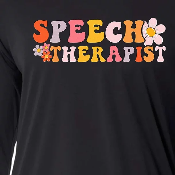 Speech Therapy Vintage Language Pathologist Speech Therapist Cooling Performance Long Sleeve Crew