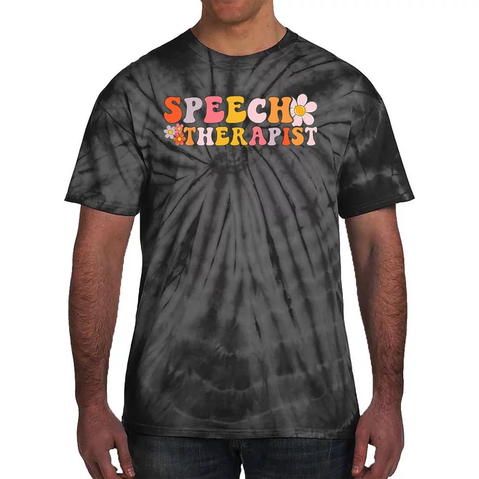 Speech Therapy Vintage Language Pathologist Speech Therapist Tie-Dye T-Shirt