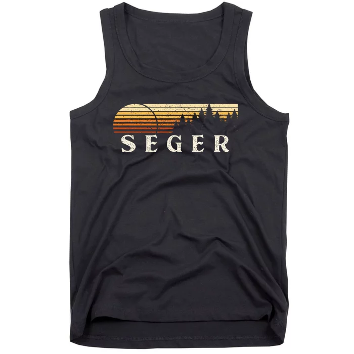 Seger Tx Vintage Evergreen Sunset Eighties Retro Tank Top