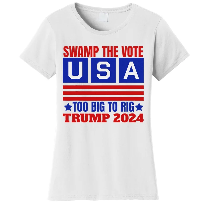 Swamp The Vote Never Surrender Design Women's T-Shirt