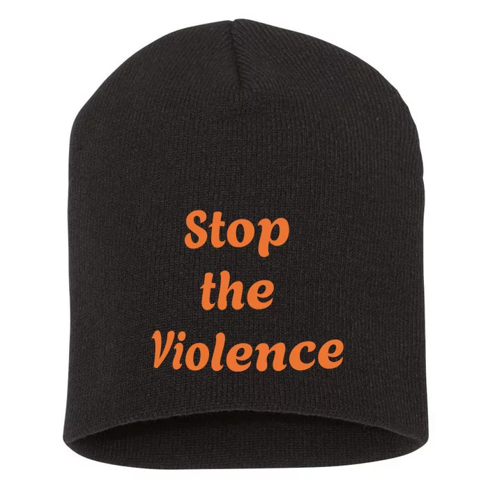 Stop The Violence Short Acrylic Beanie