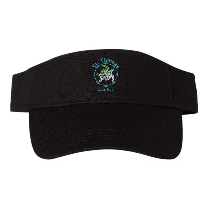 St. Thomas Vintage Tribal Turtle Valucap Bio-Washed Visor