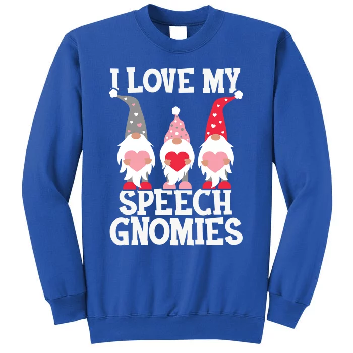 Speech Therapy Valentine's Day Gnomes For Slpa Therapist Funny Gift Sweatshirt