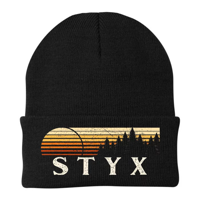 Styx Tx Vintage Evergreen Sunset Eighties Knit Cap Winter Beanie