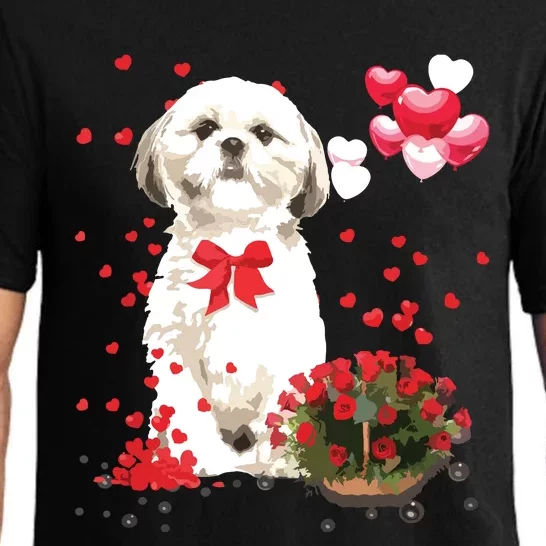 Shih Tzu Valentines Day Funny Dog Lover Happy Valentine Pajama Set