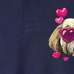 Shih Tzu Valentines Day Heart Dog Lover Softstyle Adult Sport Polo