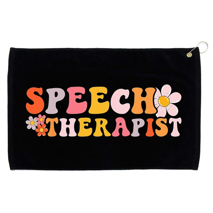 Speech Therapy Vintage Language Pathologist Speech Therapist Grommeted Golf Towel