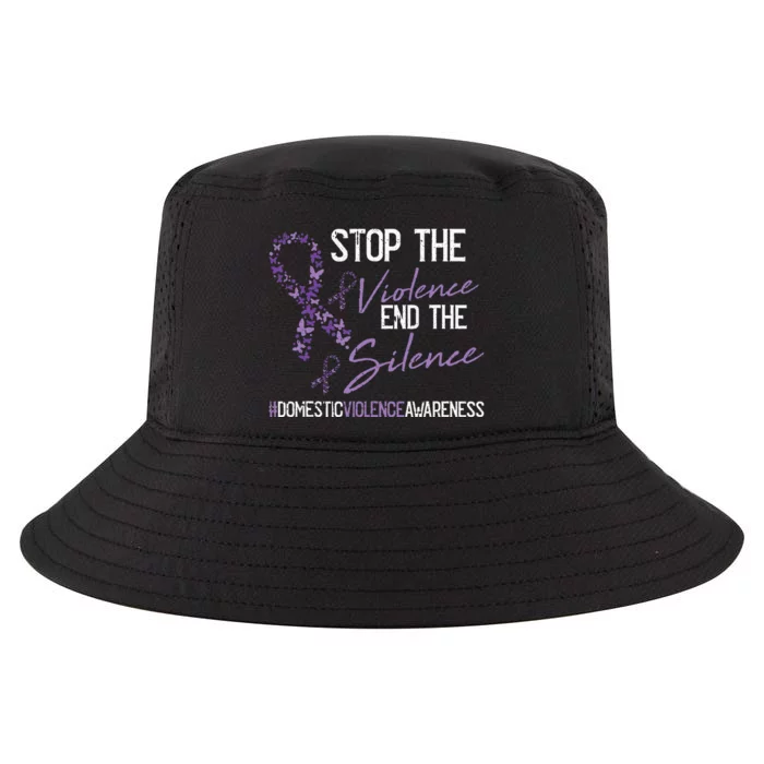 Stop The Violence Domestic Violence Awareness Ribbon Warrior Cool Comfort Performance Bucket Hat