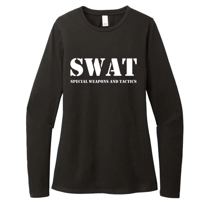 Swat Team Vintage Police Uniform Womens CVC Long Sleeve Shirt