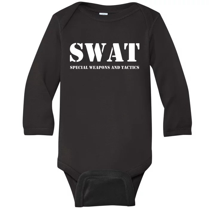 Swat Team Vintage Police Uniform Baby Long Sleeve Bodysuit