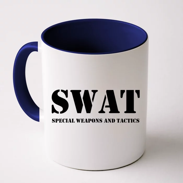 Swat Team Vintage Police Uniform Front & Back Coffee Mug