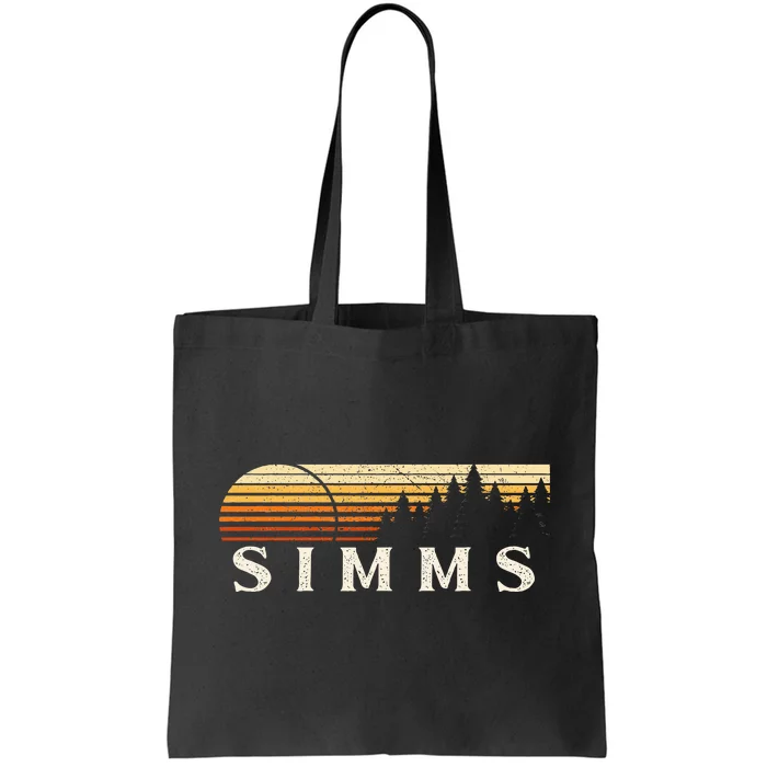 Simms Tx Vintage Evergreen Sunset Eighties Retro Tote Bag