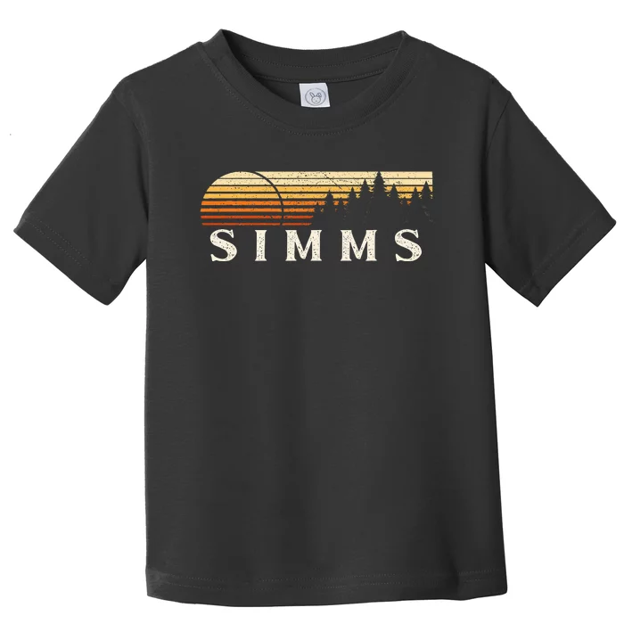 Simms Tx Vintage Evergreen Sunset Eighties Retro Toddler T-Shirt