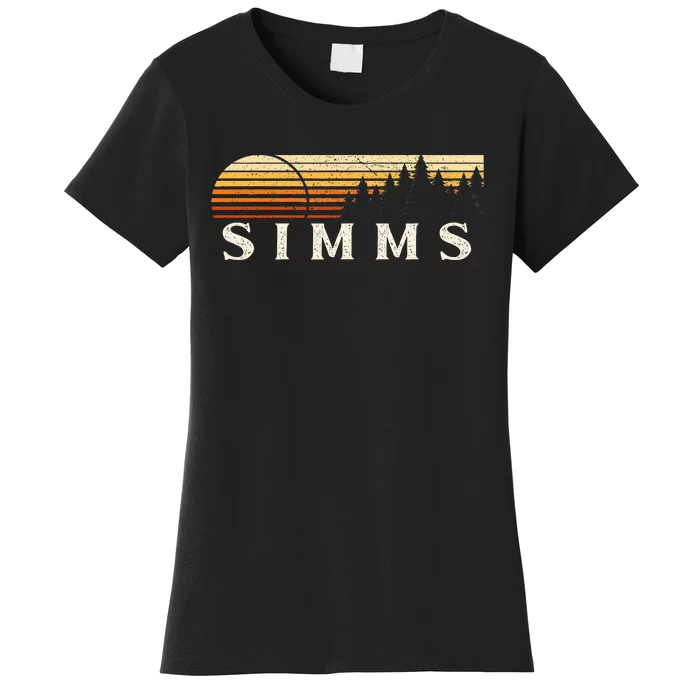 Simms Tx Vintage Evergreen Sunset Eighties Retro Women's T-Shirt