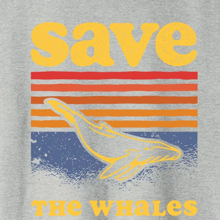 Save The Whales Killer Orca Whale Meaningful Gift Women's Crop Top Tee